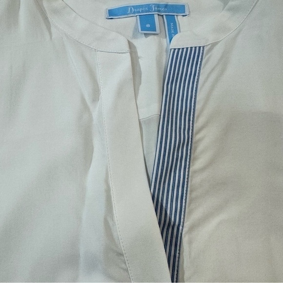 Draper James Bow Sleeve Button Up Top White  Size 8 - Picture 11 of 12
